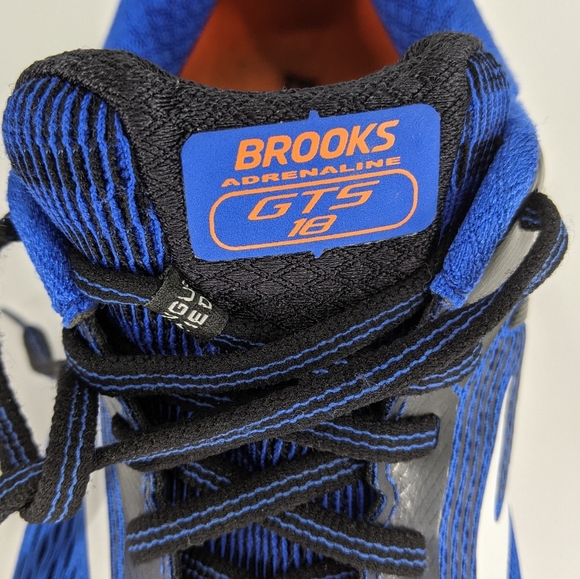 Brooks Adrenaline GTS 18 Blue Orange Running Shoes - Picture 7 of 9